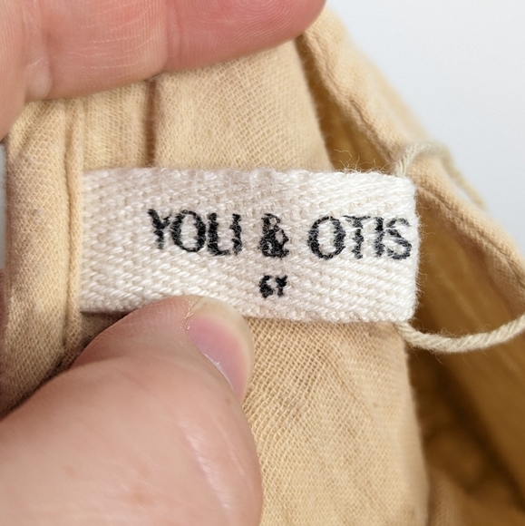 NWOT Yoli & Otis tan 100% organic cotton muslin short sleeve top 6Y - Picture 5 of 6